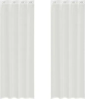 Produktbild von vidaXL Voile Vorhänge mit Ösen 2 Stk. Weiß