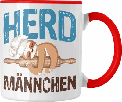 Produktbild von Trendation - Sternekoch Tasse Geschenk für besten Koch der Welt Herd Männchen (Rot)