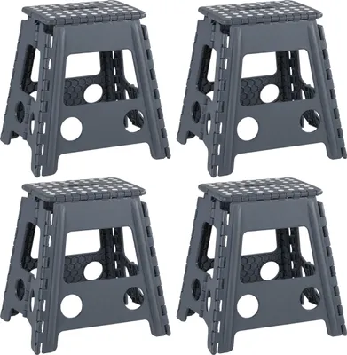 Produktbild von Hocker - 29 x 22 cm - Grau - Kunststoff - 4er Set