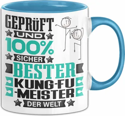 Produktbild von Kung-Fu-Meister Geschenk Lustiger Spruch für Kung-Fu-Meister Geschenkidee Bester Kung-Fu-Meister Der Welt (Blau)