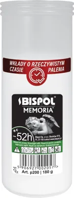 Zdjęcie produktu dla Wkład parafinowy do zniczy 200 g 52 h