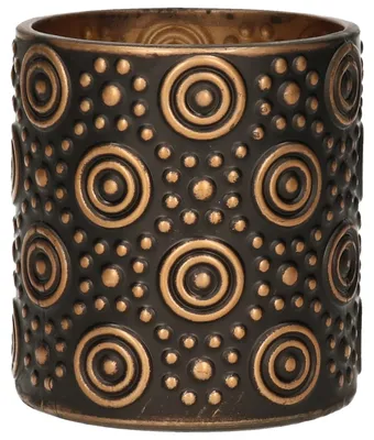Produktbild von Countryfield Teelichthalter/Kerzenhalter - schwarz/bronze - H8 cm