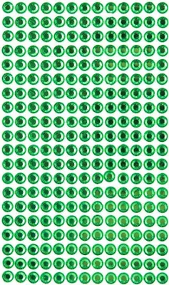 Obrázek produktu pro Samolepicí krystálky, světle zelené, 6 mm, 260 kusů