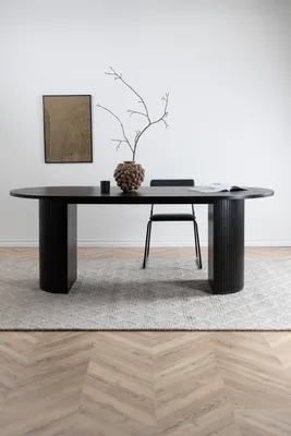 Produktbild von Bianca Esstisch 90x200cm schwarz.