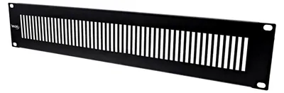 Produktbild von Perforierte Blindplatte für 19"-Schränke, 2HE, schwarz RAL 9005