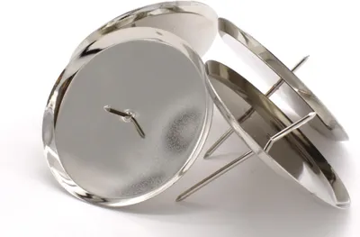 Produktbild von Metall Kerzenhalter Ø 6cm silber - 4 Stück