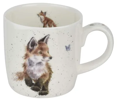 Tasse aus Knochenporzellan, 300 ml, Vogelmotiv