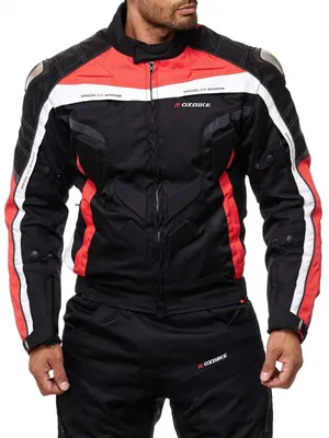 Produktbild von Herren Motorradjacke Textil – Wasserdicht, Atmungsaktiv, Belüftet, mit Protektoren 4XL