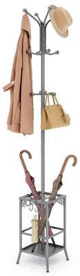 Image de Porte-manteau sur pied avec 12 crochets et porte-parapluie