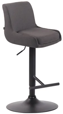 Produktbild von TPFLiving Barhocker Cludo Gestell schwarz Stoff Dunkelgrau