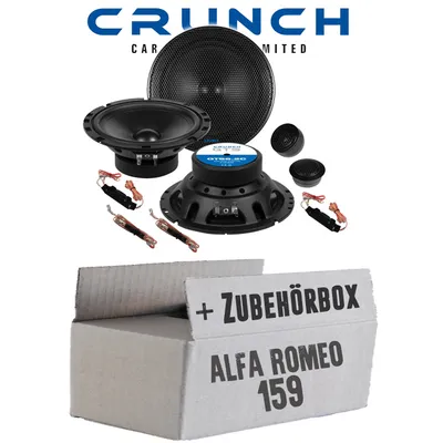 Produktbild von Lautsprecher Boxen Crunch GTS6.2C - 16,5cm 2-Wege System GTS 6.2C Auto Einbauzubehör - Einbauset passend für Alfa Romeo 159 - justSOUND