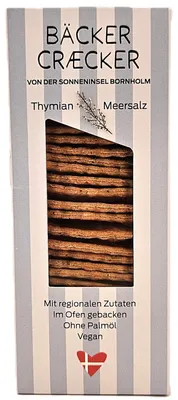 Produktbild von Bäcker Cracker Thymian Meersalz von Bornholm 175g