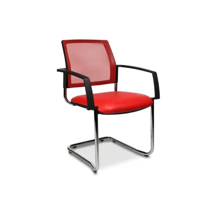 Produktbild von 2 Topstar Besucherstühle BtoB 20 BB490A S01 rot Stoff