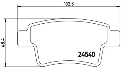 Produktbild von Brembo Bremsbelagsatz, Scheibenbremse Hinterachse P 61 085