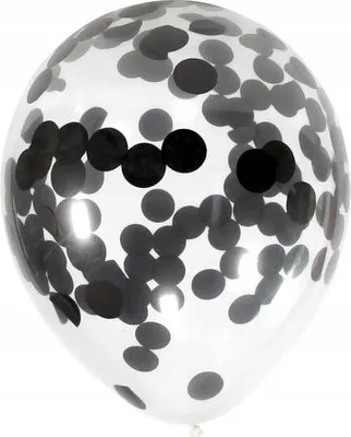 Immagine prodotto di Palloncini Krystal con Kofetti neri, 1 pz.