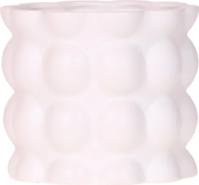Image de Pot de fleurs Coton - Blanc - Ø12cm - Pot de fleurs moderne en céramique au