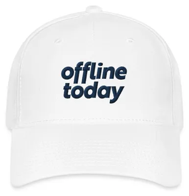 Produktbild von Spreadshirt Stickmotiv Offline Today Heute Offline Flexfit Cap, S/M (Caps), Weiß