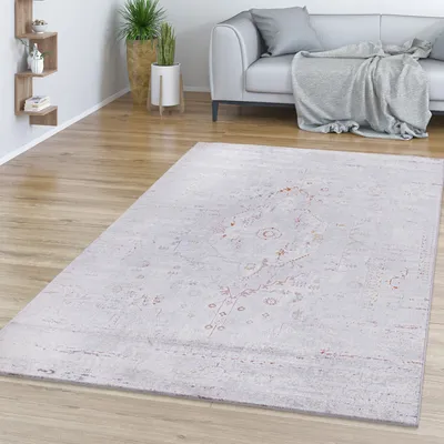 Produktbild von TT Home Wohnzimmer Teppich Kurzflor Marokkanisches Design Used Look Modern Größe 80x150 cm