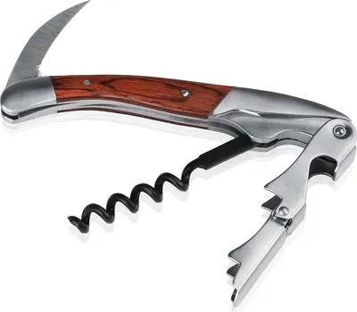 Produktbild von Kellnermesser mit Holzgriff, 12 cm, Edelstahl mirt  Antihaftbeschictung