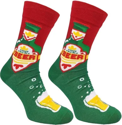 Produktbild von Herren Socken 1 Paar Alltagssocken Lustige Sockenmuster Mixo Bier Gr.39-42