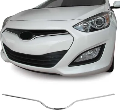 Immagine prodotto di Modanature griglia radiatore Modanature griglia per Hyundai i30 2011-2018 acciaio inox argento 1pc