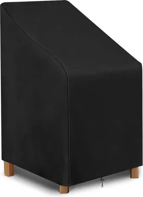 Productafbeelding van Beschermhoes voor tuinmeubels, 64 x 64 x 120 cm, afdekking voor stapelstoelen, geschikt voor 6-10 stuks, weerbestendig, waterdicht, sneeuwbestendig, stofbestendig.