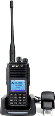 Produktbild von Retevis RT3S DMR Funkgeräte, Dualband Amateurfunkgerät, 3000 Kanäle DTMF Aufnahmefunktion, Digitales/Analoges Handfunkgerät