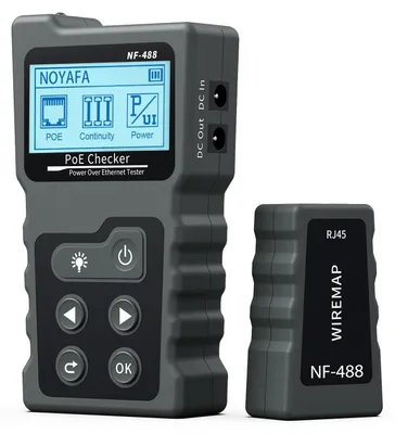 Productafbeelding van Netwerkkabeltester, PoE Kabeltester voor Ethernet, CAT5e/CAT6, RJ45 Continuïteitstest