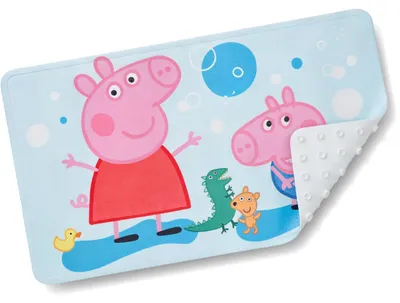 Produktbild von Badematte Kinder rutschfest Peppa Wutz 70 x 41 cm – Badewannenmatte mit Saugnäpf