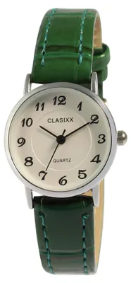 Produktbild von Damenuhr Kunstleder CX0026 silberfarbig, Mineralglas
