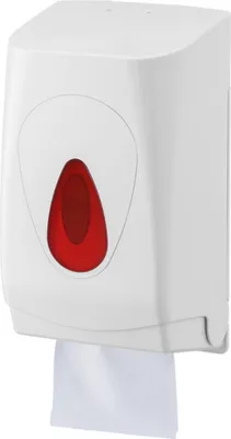 Produktbild von PlastiQline Toilettenpapierspender Einzelblatt - Kunststoff - Farbfenster rot