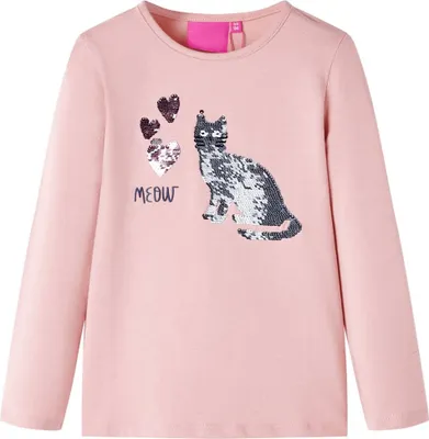 Produktbild von "2026 Promotion" Kinder-Langarmshirt - T-Shirt - Hellrosa 104 - Langarmshirts CC681