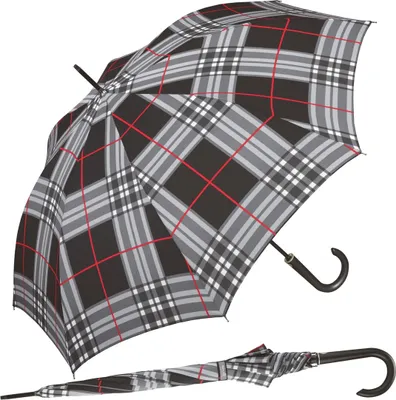 Produktbild von happy rain Stockschirm Karo Schwarz