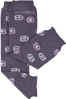Produktbild von HOPPEDIZ Beinstulpen Babystulpen Blumen grau weiss/rosa