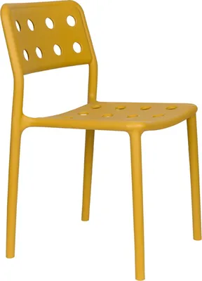 Produktbild von Gartenstuhl Ocker Kunststoff - 53x46x80cm - Serra - 4er Set