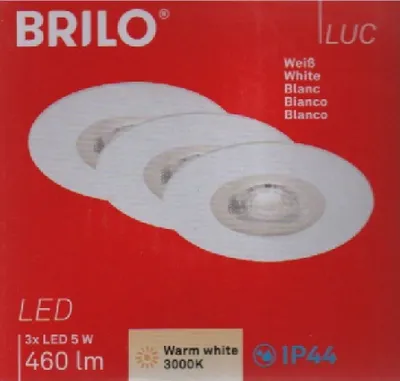 Obrázok produktu pre Briloner LED vstavané svietidlá biele 3xLED doska/4,9W (7046-036)