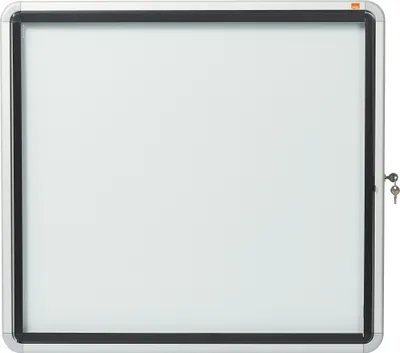 Zdjęcie produktu dla nobo® 1902578 Gablota z drzwiami skrzydłowymi - 6x A4, 70,8 x 66,7 x 4,3 cm, biała, magnetyczna
