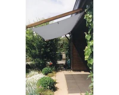 Produktbild von Sonnensegel Rechteck gerade silbergrau mit Regenschutz 170x340 cm