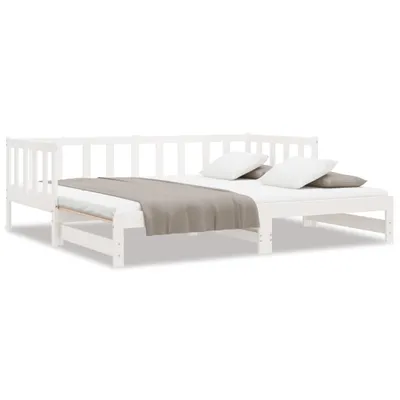 Immagine prodotto di vidaXL Letto da giorno allungabile bianco 80x200 cm in legno di pino massiccio