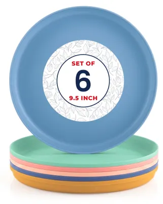 Image de Omgoods - Ensemble de 6 assiettes en plastique réutilisables pour enfants