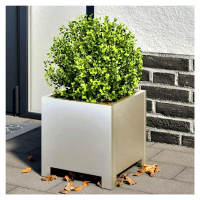 Produktbild von Pflanzkübel 2 Stück Hochbeet Metall Blumenkasten Pflanzbeet Gartenbeet Pflanzkasten Gemüsebeet Blumenbeet 30x30x30 cm Edelstahl