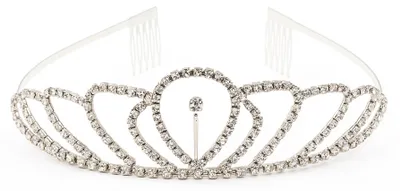 Image de Diadème perle argenté enfant princesse Tin - Taille unique - Argent | par Labay
