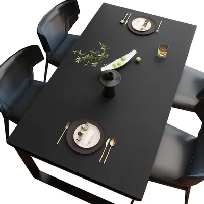 Produktbild von Schwarzes Antirutschleder-Tischtuch 60x120cm