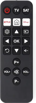 Produktbild von Nedis Universal-Fernbedienung - Vorprogrammiert - 2 Geräte - Disney + Button / Netflix Button - Infrarot - Schwarz