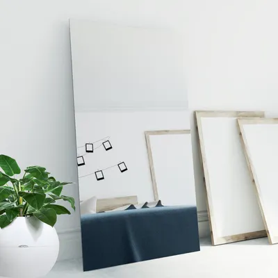 Produktbild von Pack von 4 Spiegelfliesen - Wandspiegel - 20 x 30 cm - Selbstklebende Spiegelfliesen - Acrylspiegel zum Kleben - Flexible Spiegelfliesen - DIY Selbstklebende Spiegel - für die Wand