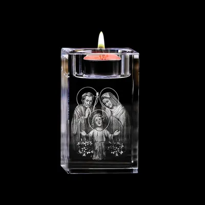 Produktbild von Kristallgläserne Teelichthalter, transparent
