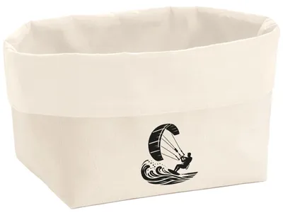 Produktbild von Huuraa Organizer Kitesurfen Silhouette 3 Liter Medium Canvas Baumwolle Utensilo Geschenkidee