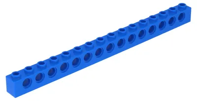 Imagen del producto de 1 pieza de LEGO Technic, ladrillo 1 x 16 (3703) - Azul