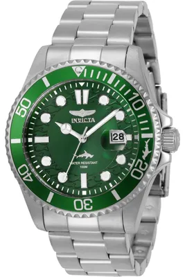 Zdjęcie produktu dla Invicta Pro Diver 30020 Zegarek Męski - Mechanizm Kwarcowy - Stal Nierdzewna z Zieloną Tarcza - 43 mm
