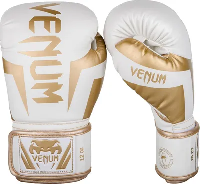 Produktbild von Venum Elite Boxhandschuhe - Weiß,Gold - 12 Oz